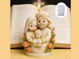 Molde silicona Sagrada Familia infantil